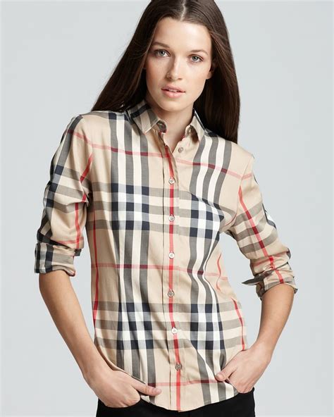 burberry brit ladies shirt|burberry brit shirt women.